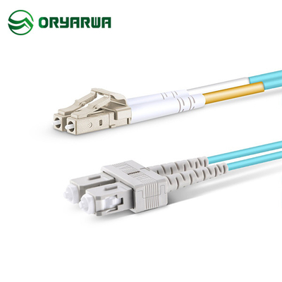 LC UPC do SC UPC Duplex Światłowodowy wielomodowy kabel krosowy OM3